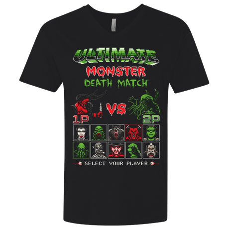 T-Shirts Black / X-Small Monster Death Match Men's Premium V-Neck