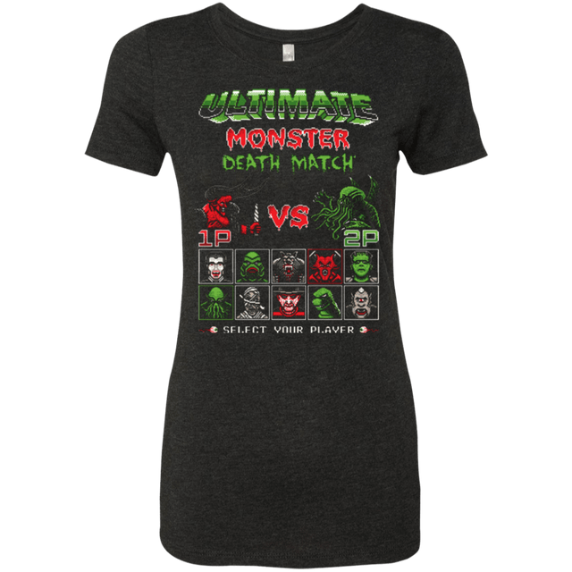 T-Shirts Vintage Black / Small Monster Death Match Women's Triblend T-Shirt