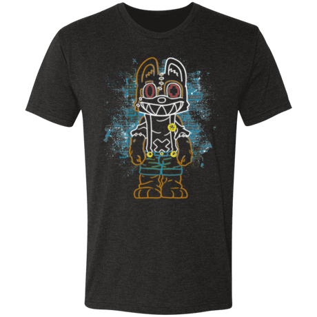 T-Shirts Vintage Black / S Monster Furry Neon Men's Triblend T-Shirt