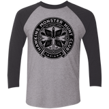 T-Shirts Premium Heather/ Vintage Black / X-Small Monster Hunt Club Men's Triblend 3/4 Sleeve
