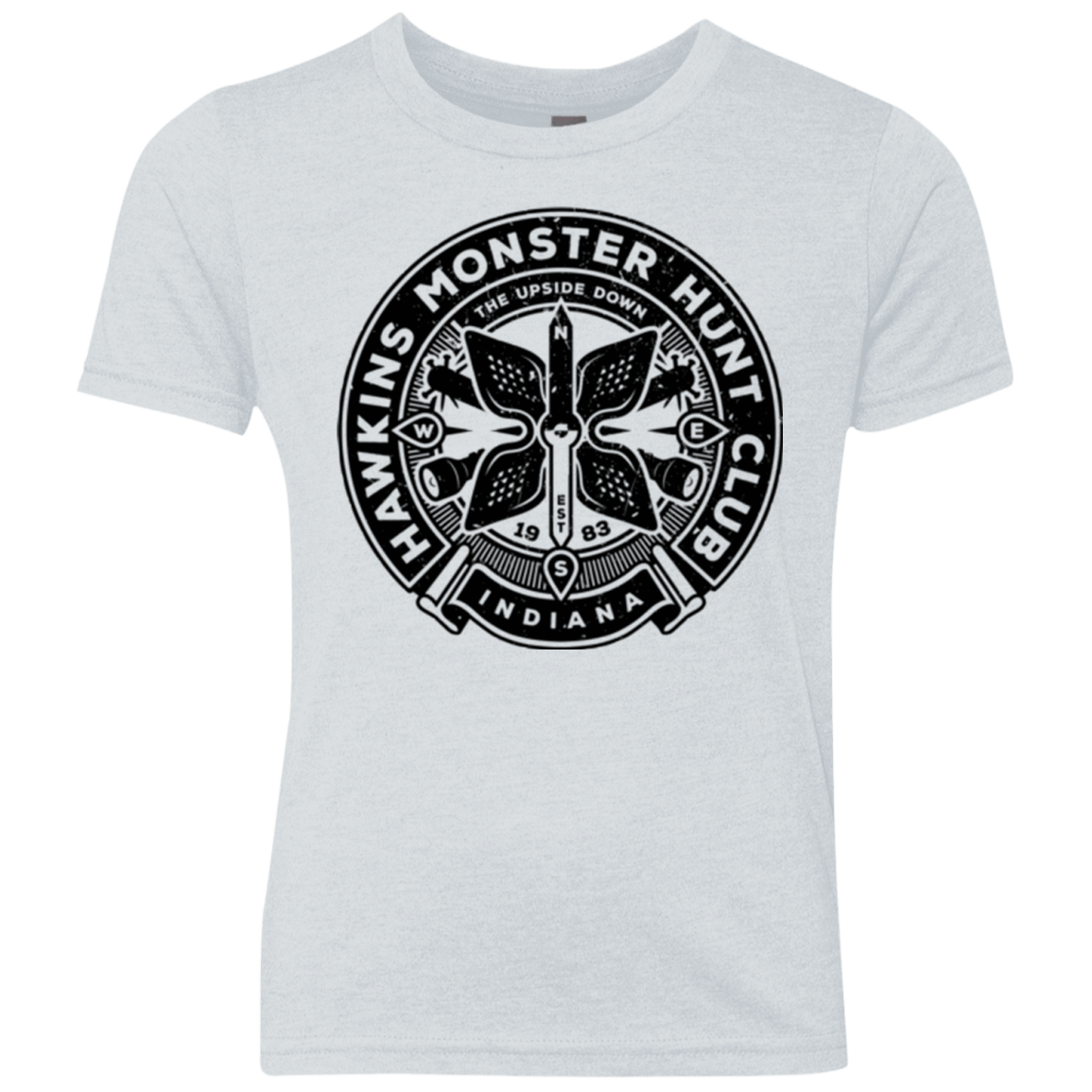 T-Shirts Heather White / YXS Monster Hunt Club Youth Triblend T-Shirt