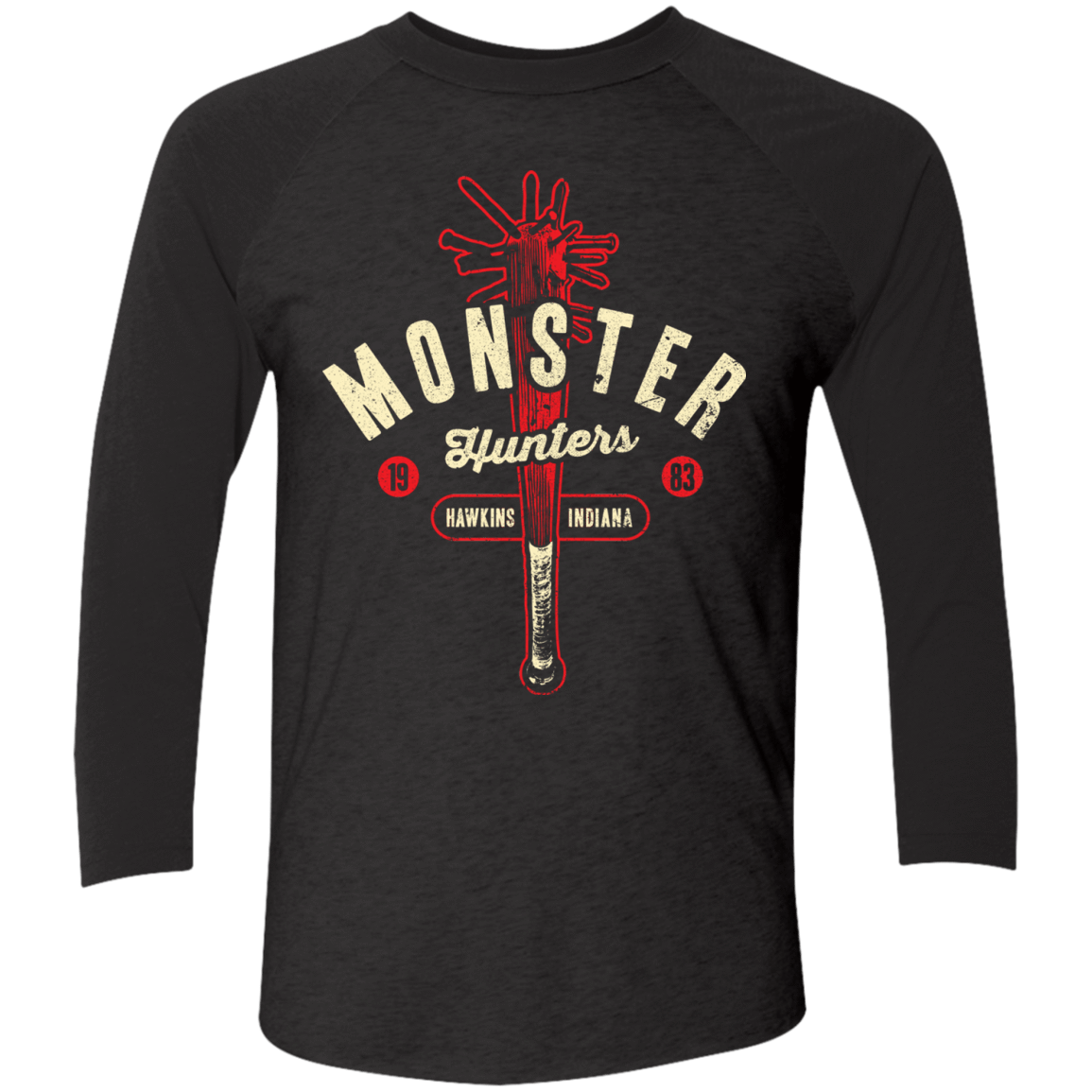 T-Shirts Vintage Black/Vintage Black / X-Small Monster Hunters 83 Men's Triblend 3/4 Sleeve