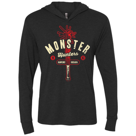 T-Shirts Vintage Black / X-Small Monster Hunters 83 Triblend Long Sleeve Hoodie Tee
