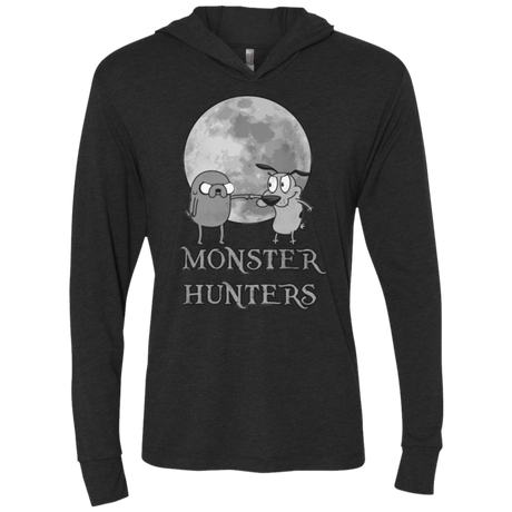 T-Shirts Vintage Black / X-Small Monster Hunters Triblend Long Sleeve Hoodie Tee