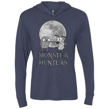 T-Shirts Vintage Navy / X-Small Monster Hunters Triblend Long Sleeve Hoodie Tee