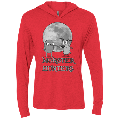 T-Shirts Vintage Red / X-Small Monster Hunters Triblend Long Sleeve Hoodie Tee