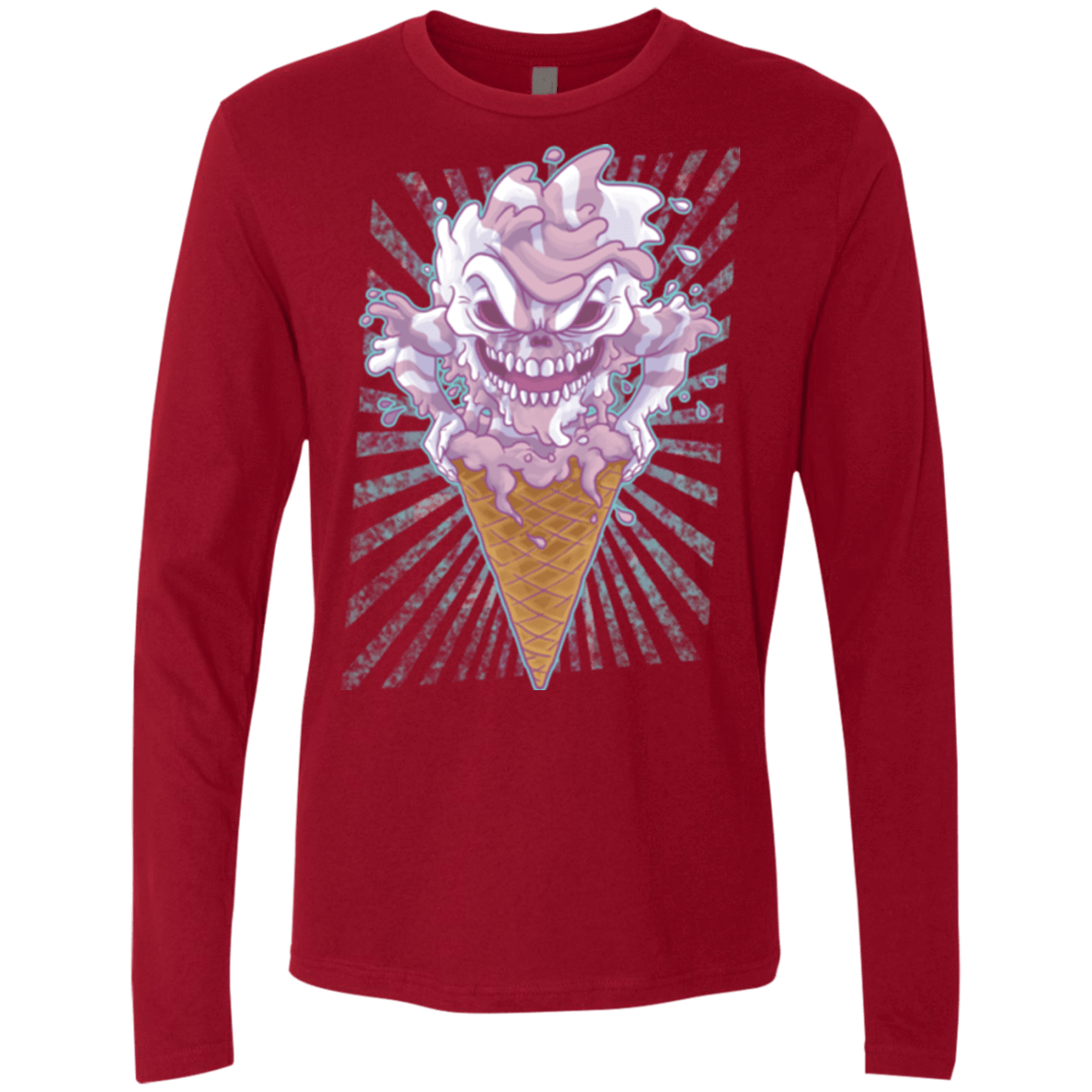 T-Shirts Cardinal / Small Monster Ice Cream Men's Premium Long Sleeve