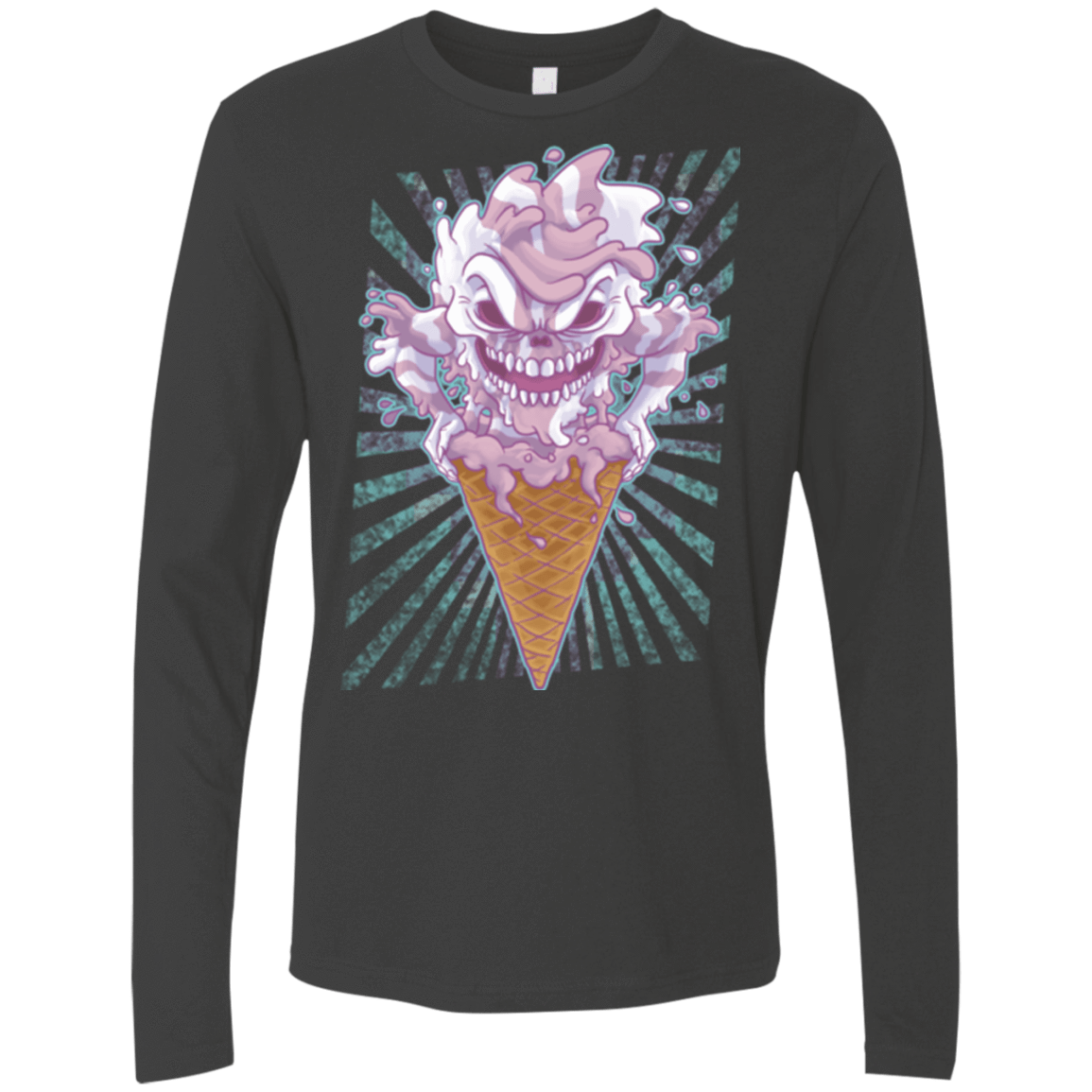 T-Shirts Heavy Metal / Small Monster Ice Cream Men's Premium Long Sleeve