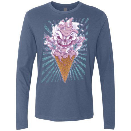 T-Shirts Indigo / Small Monster Ice Cream Men's Premium Long Sleeve