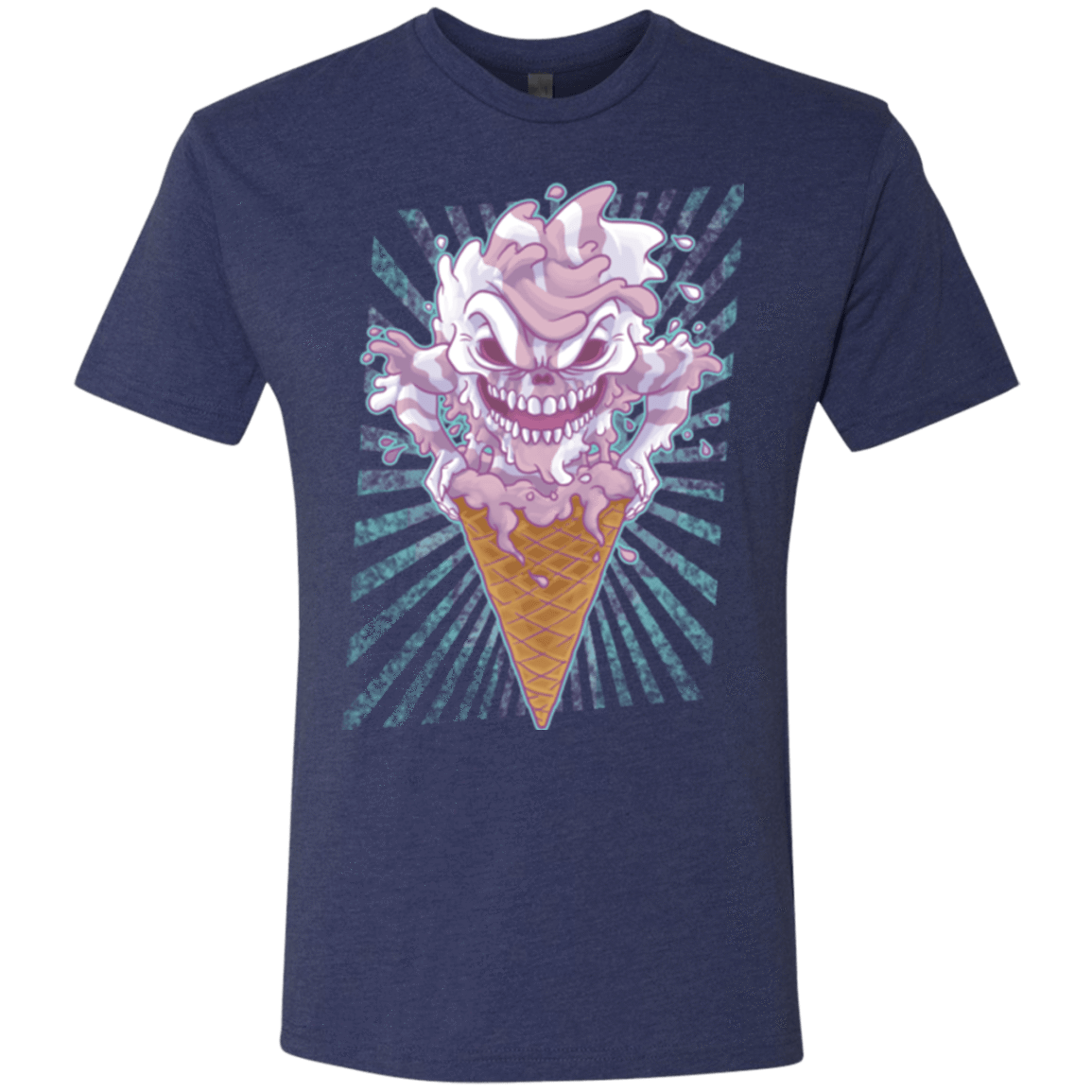 T-Shirts Vintage Navy / Small Monster Ice Cream Men's Triblend T-Shirt