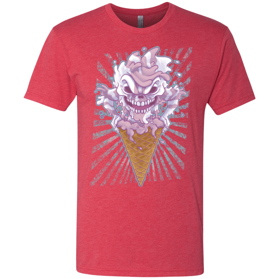 T-Shirts Vintage Red / Small Monster Ice Cream Men's Triblend T-Shirt