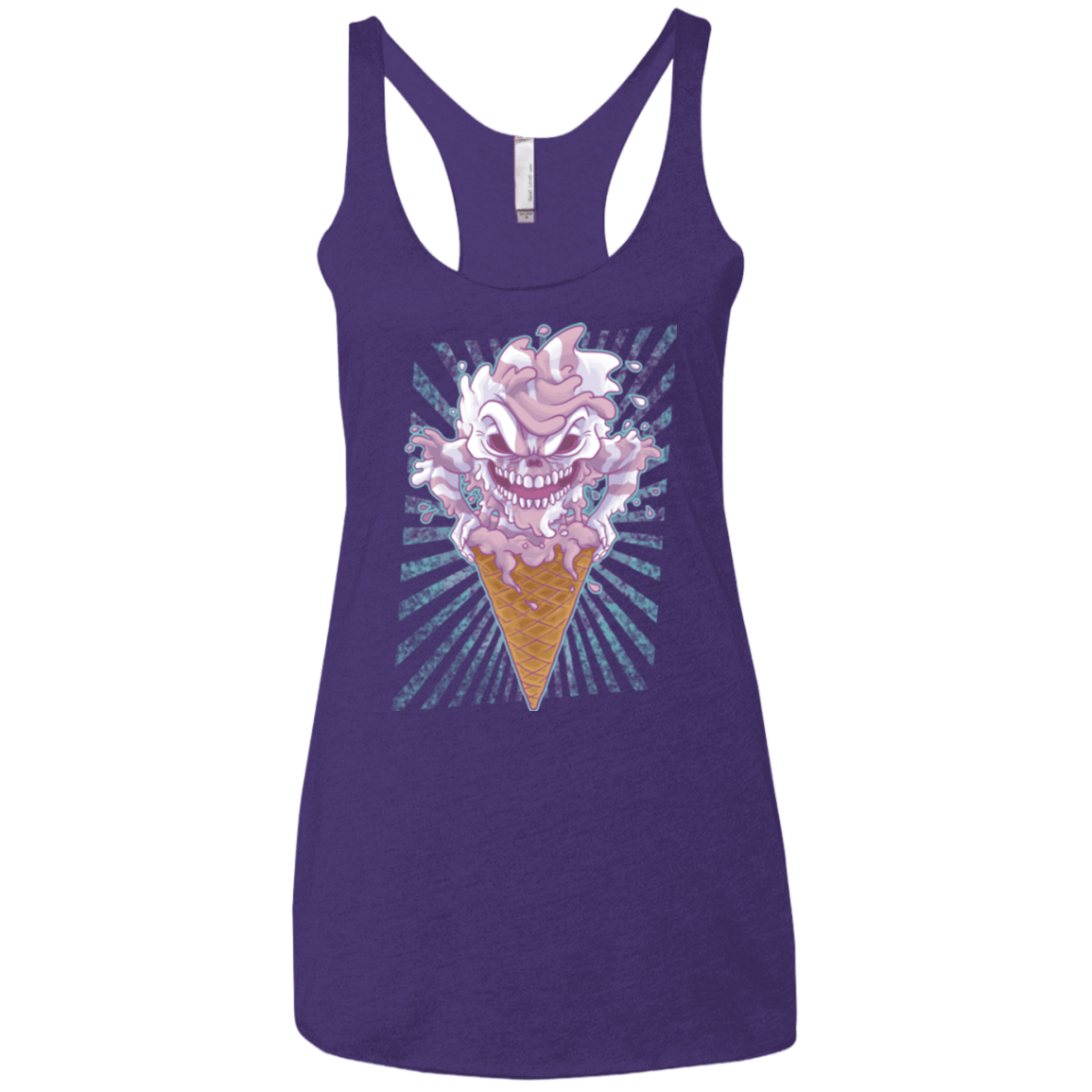 T-Shirts Purple / X-Small Monster Ice Cream Women's Triblend Racerback Tank