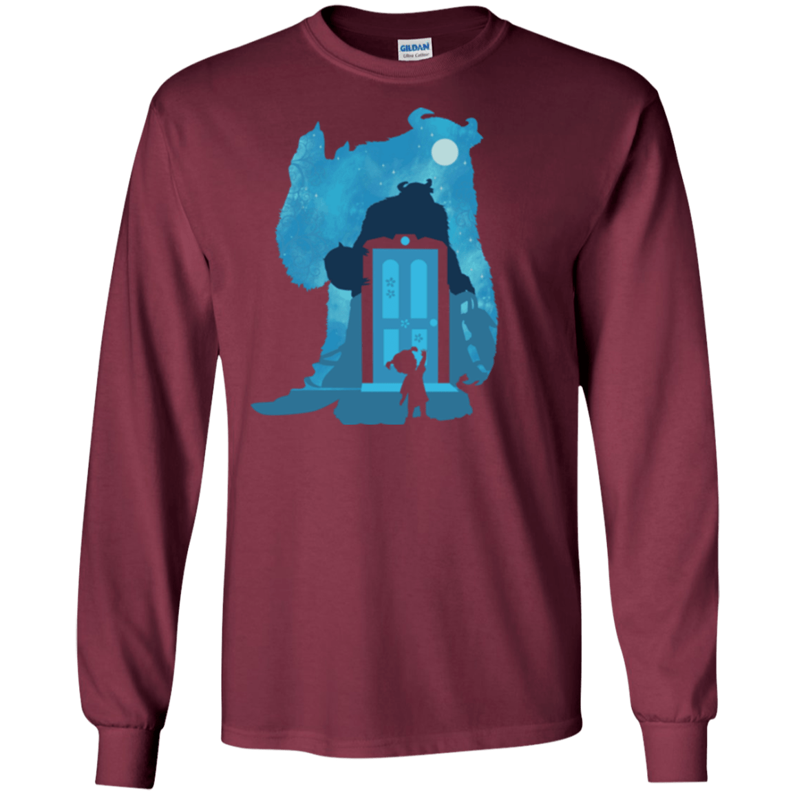 T-Shirts Maroon / S Monster Portrait Men's Long Sleeve T-Shirt