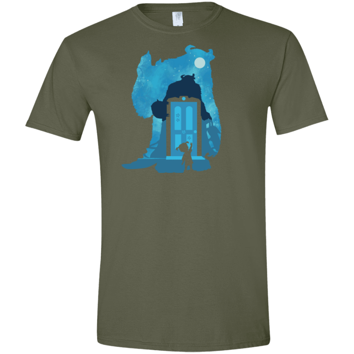 T-Shirts Military Green / S Monster Portrait Men's Semi-Fitted Softstyle