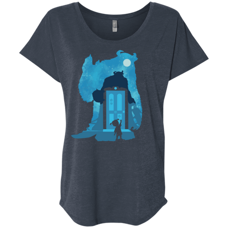 T-Shirts Vintage Navy / X-Small Monster Portrait Triblend Dolman Sleeve