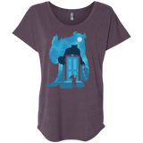 T-Shirts Vintage Purple / X-Small Monster Portrait Triblend Dolman Sleeve