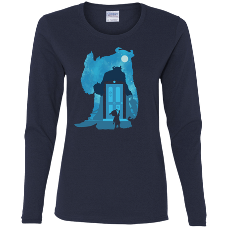 T-Shirts Navy / S Monster Portrait Women's Long Sleeve T-Shirt