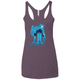 T-Shirts Vintage Purple / X-Small Monster Portrait Women's Triblend Racerback Tank