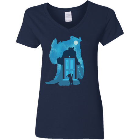 T-Shirts Navy / S Monster Portrait Women's V-Neck T-Shirt