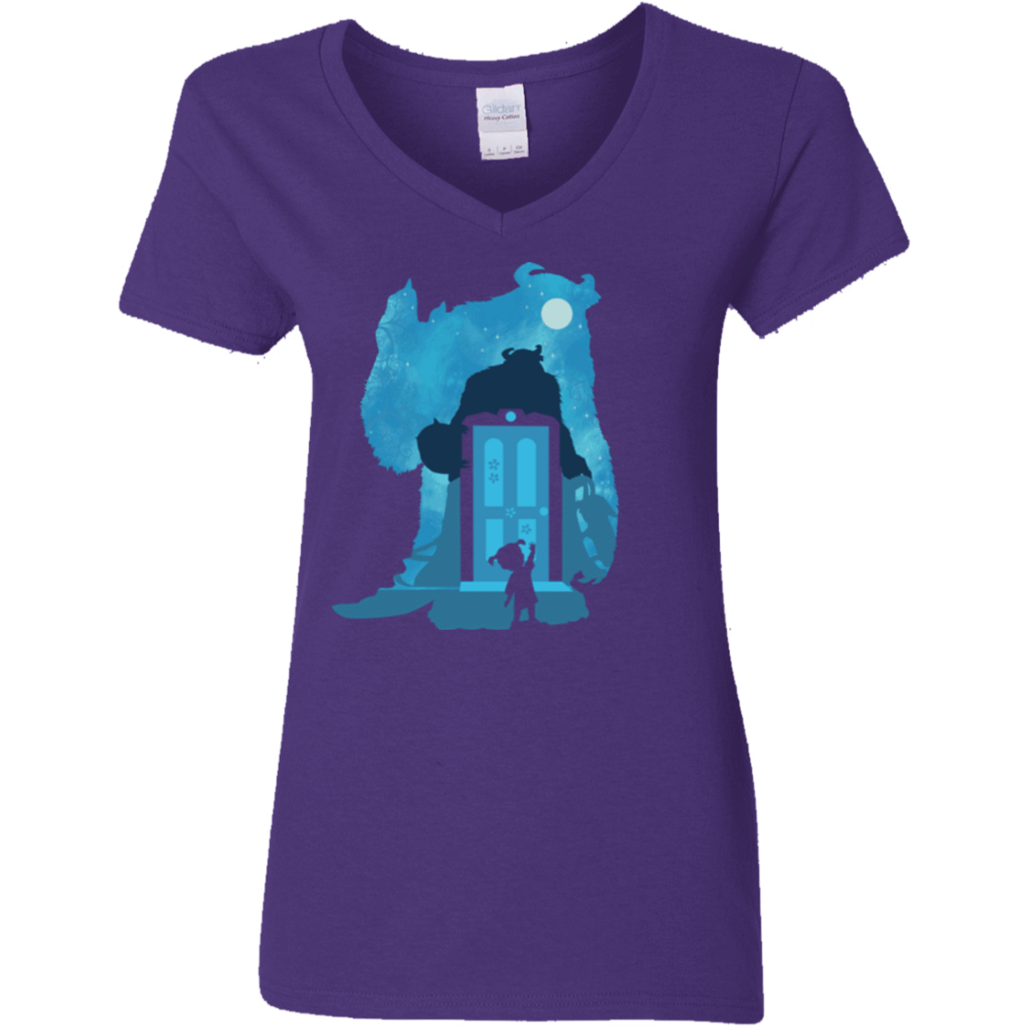 T-Shirts Purple / S Monster Portrait Women's V-Neck T-Shirt