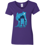 T-Shirts Purple / S Monster Portrait Women's V-Neck T-Shirt