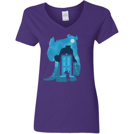 T-Shirts Purple / S Monster Portrait Women's V-Neck T-Shirt