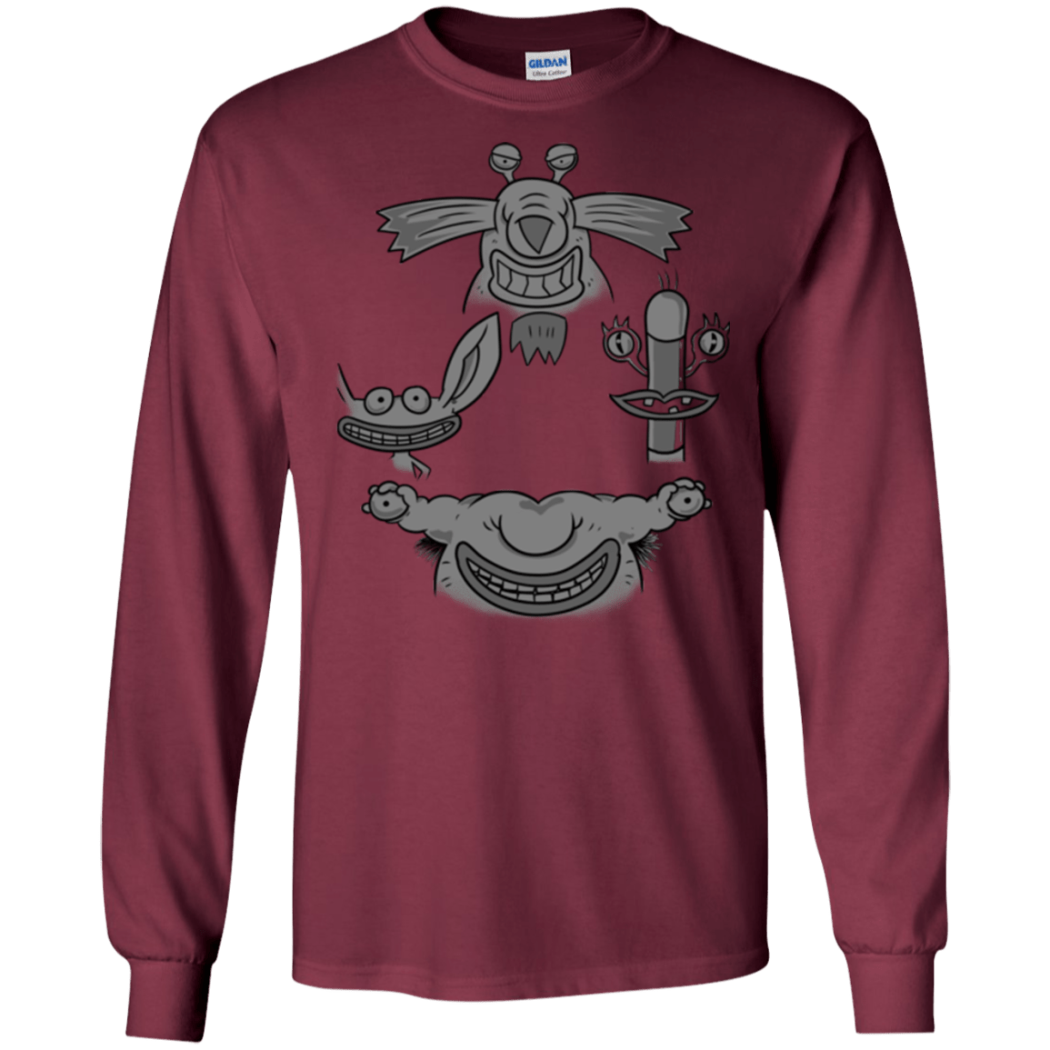 T-Shirts Maroon / S MONSTER RHAPSODY Men's Long Sleeve T-Shirt