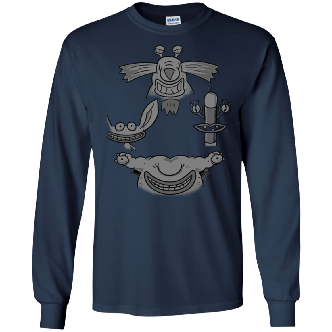 T-Shirts Navy / S MONSTER RHAPSODY Men's Long Sleeve T-Shirt