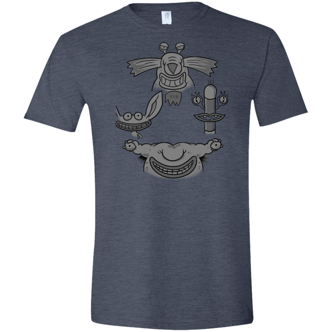 T-Shirts Heather Navy / S MONSTER RHAPSODY Men's Semi-Fitted Softstyle