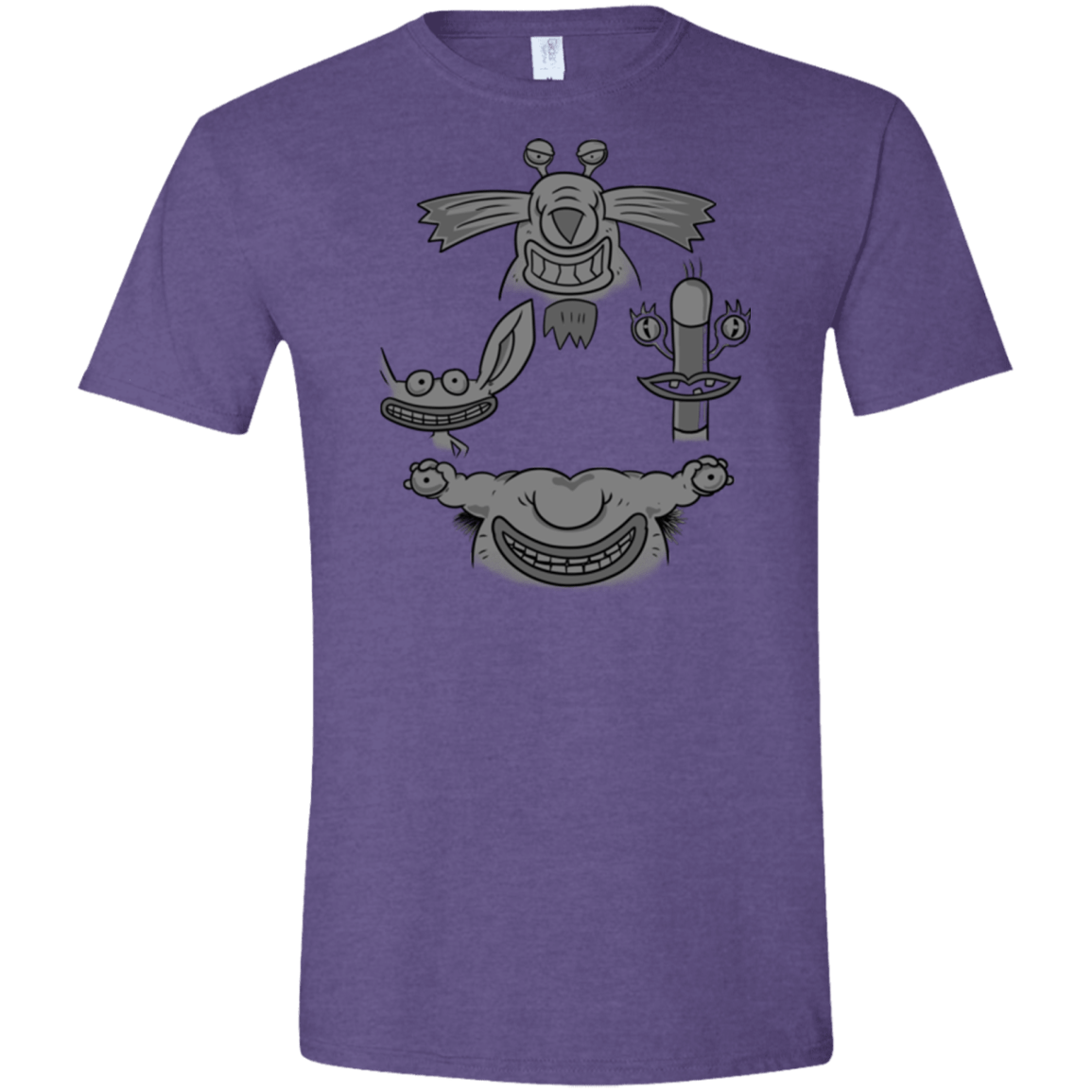 T-Shirts Heather Purple / S MONSTER RHAPSODY Men's Semi-Fitted Softstyle