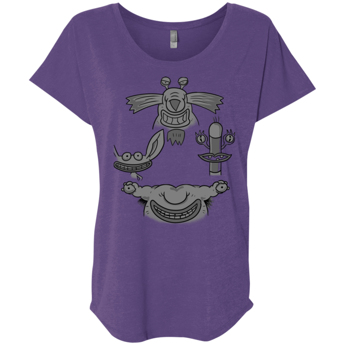 T-Shirts Purple Rush / X-Small MONSTER RHAPSODY Triblend Dolman Sleeve