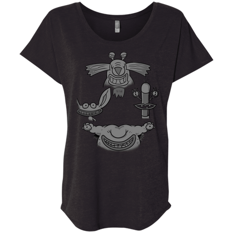 T-Shirts Vintage Black / X-Small MONSTER RHAPSODY Triblend Dolman Sleeve