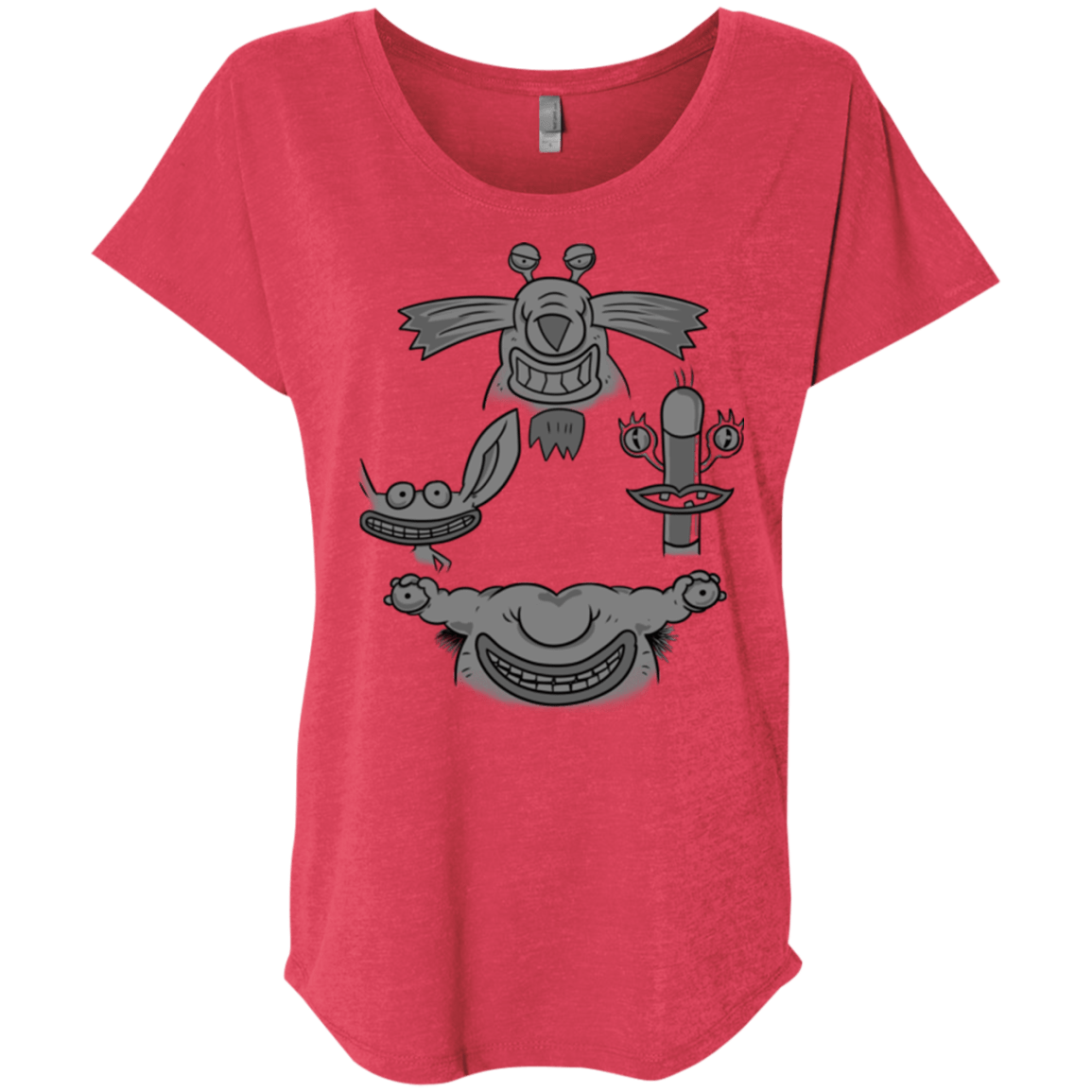 T-Shirts Vintage Red / X-Small MONSTER RHAPSODY Triblend Dolman Sleeve