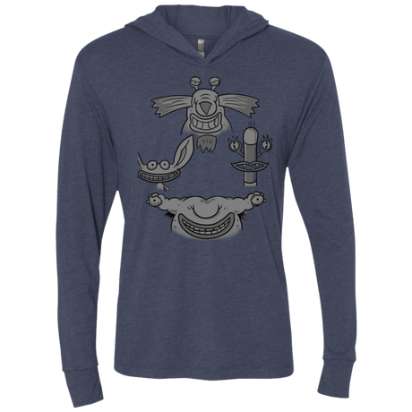 T-Shirts Vintage Navy / X-Small MONSTER RHAPSODY Triblend Long Sleeve Hoodie Tee