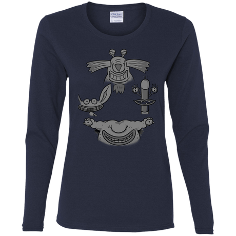 T-Shirts Navy / S MONSTER RHAPSODY Women's Long Sleeve T-Shirt