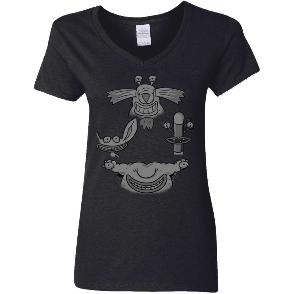 T-Shirts Black / S MONSTER RHAPSODY Women's V-Neck T-Shirt