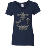 T-Shirts Navy / S MONSTER RHAPSODY Women's V-Neck T-Shirt