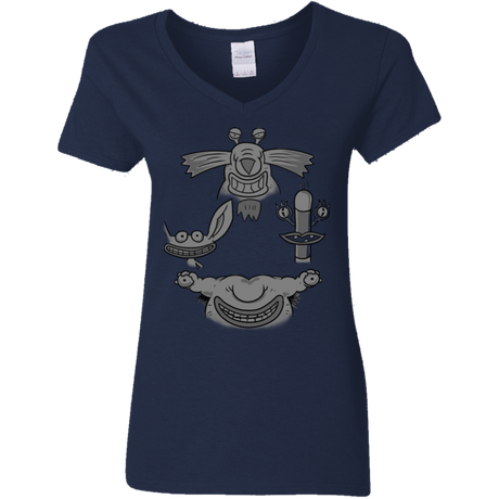 T-Shirts Navy / S MONSTER RHAPSODY Women's V-Neck T-Shirt