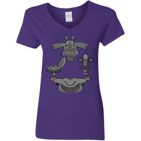 T-Shirts Purple / S MONSTER RHAPSODY Women's V-Neck T-Shirt