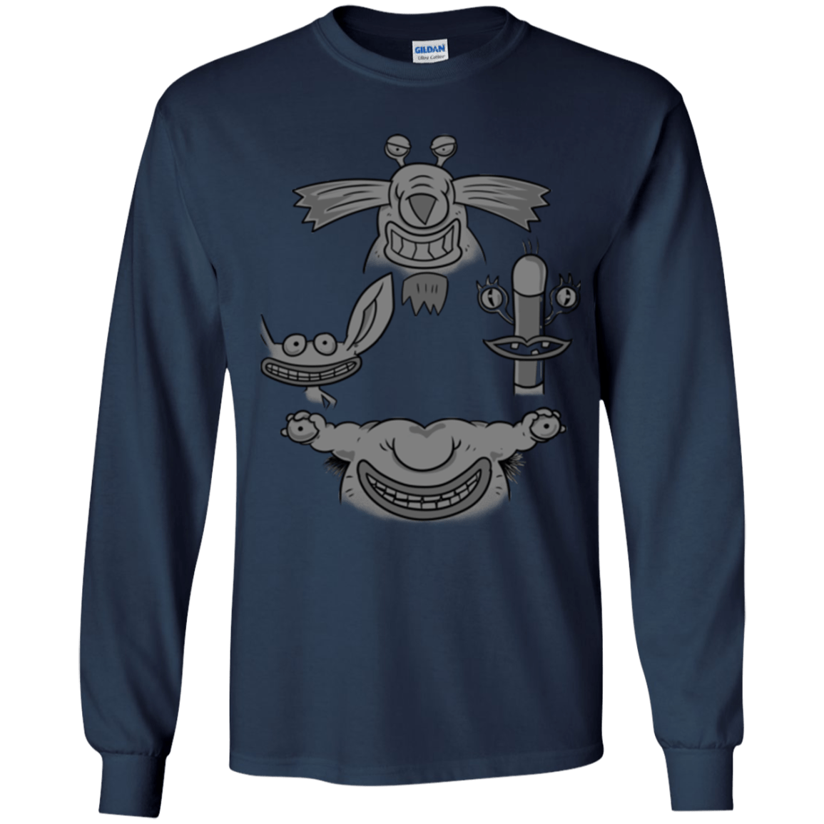 T-Shirts Navy / YS MONSTER RHAPSODY Youth Long Sleeve T-Shirt