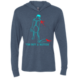 T-Shirts Indigo / X-Small Monty Pytron Triblend Long Sleeve Hoodie Tee