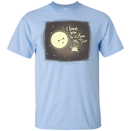 T-Shirts Light Blue / S Moon and Back T-Shirt