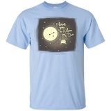 T-Shirts Light Blue / S Moon and Back T-Shirt
