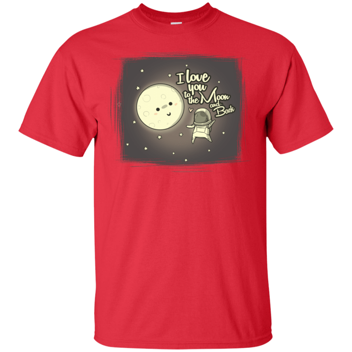 T-Shirts Red / S Moon and Back T-Shirt