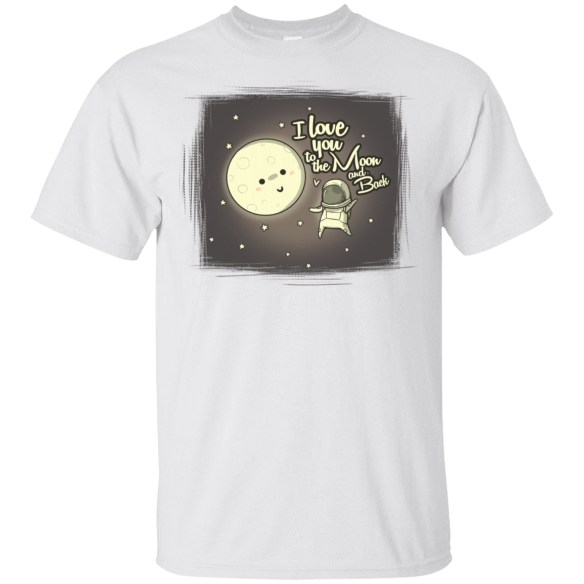 T-Shirts White / S Moon and Back T-Shirt