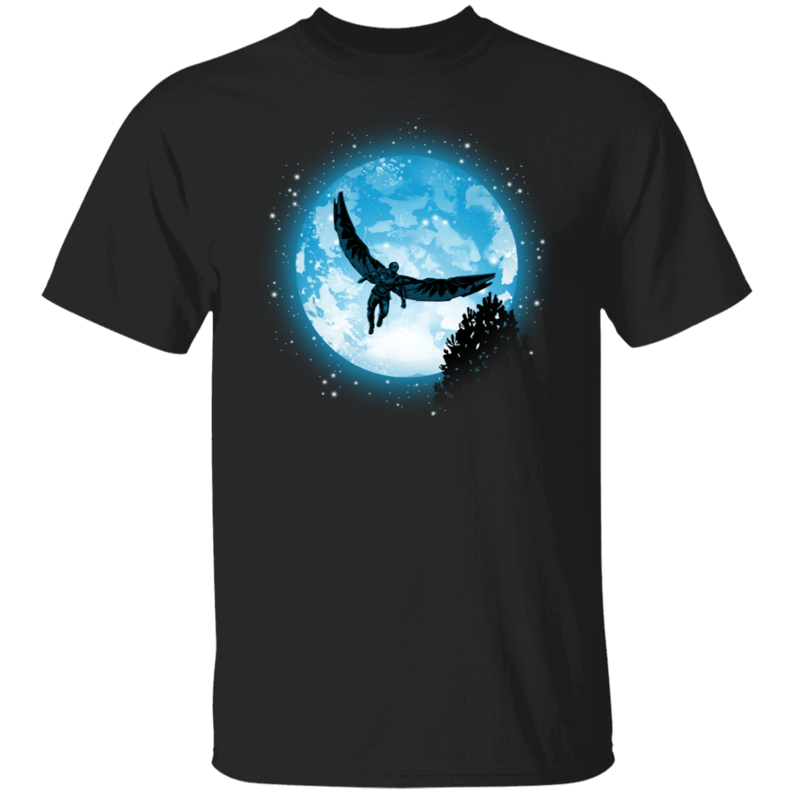 T-Shirts Black / S Moon Falcon T-Shirt