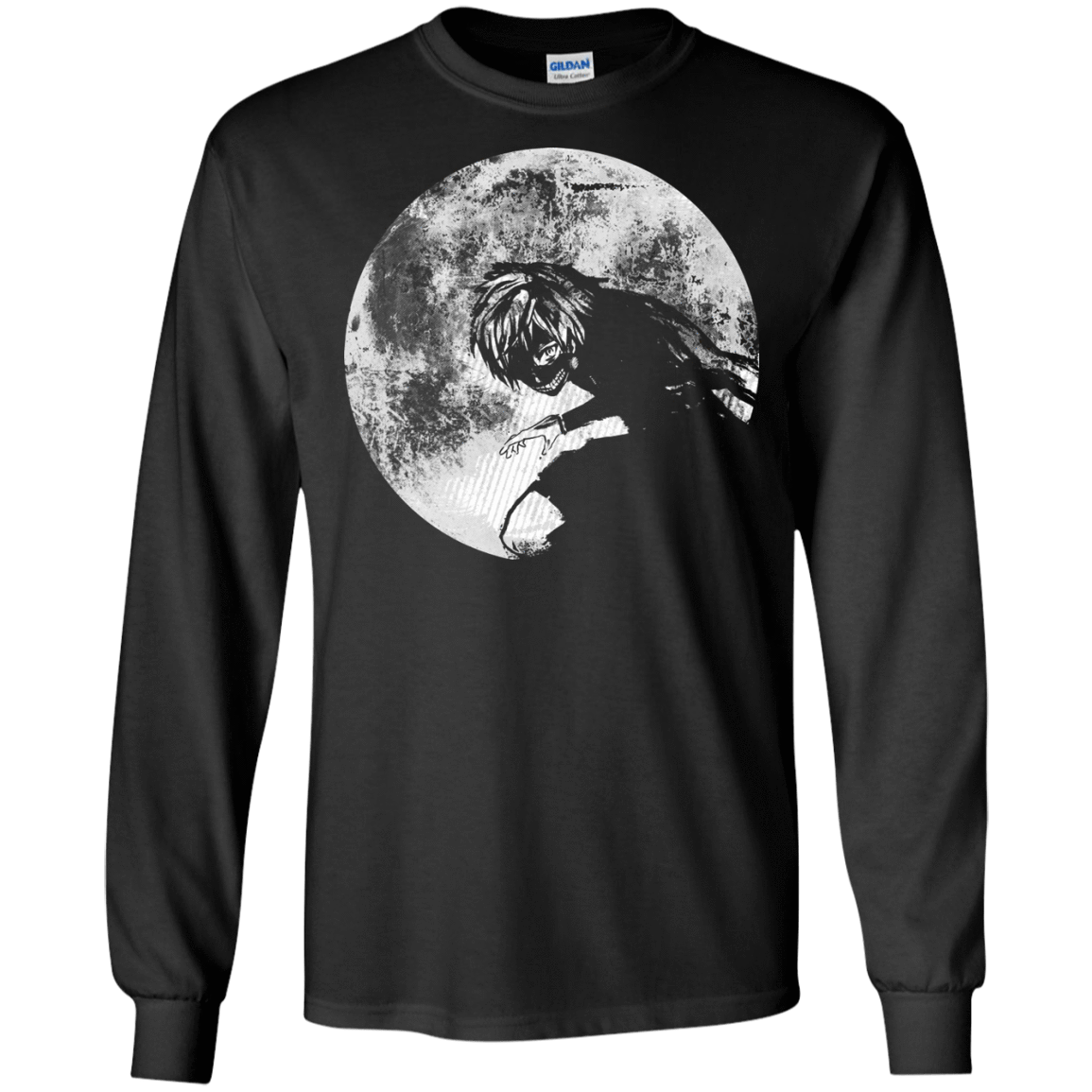 T-Shirts Black / S Moon Men's Long Sleeve T-Shirt