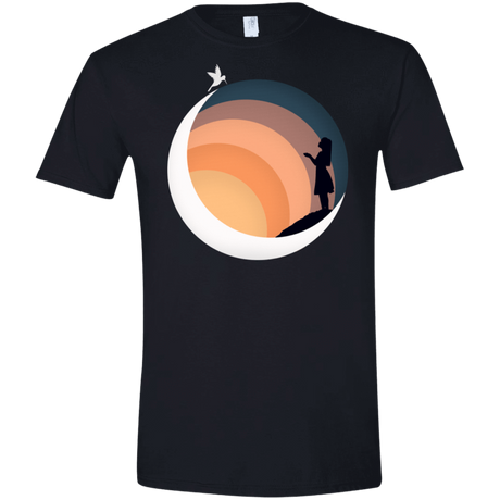T-Shirts Black / X-Small Moon Men's Semi-Fitted Softstyle