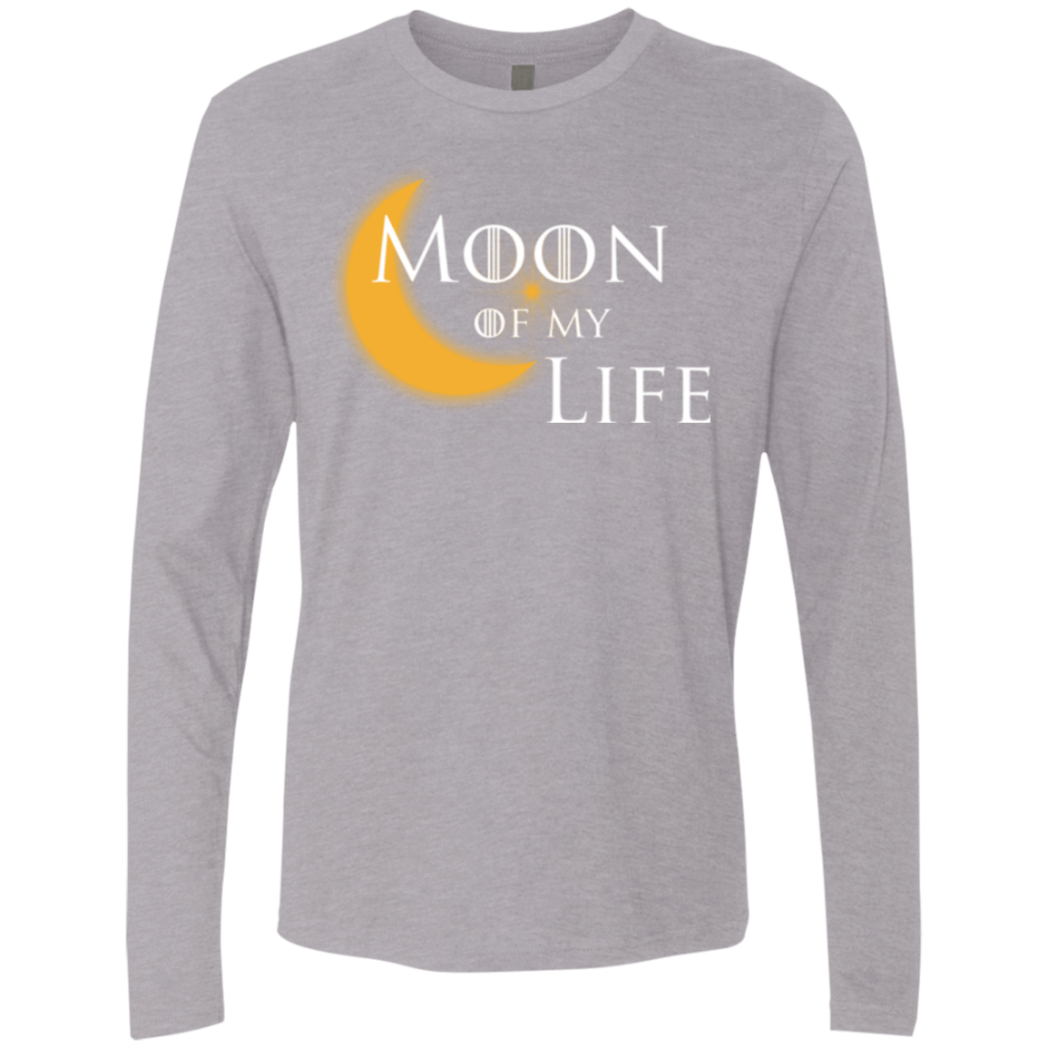 T-Shirts Heather Grey / Small Moon of my Life Men's Premium Long Sleeve