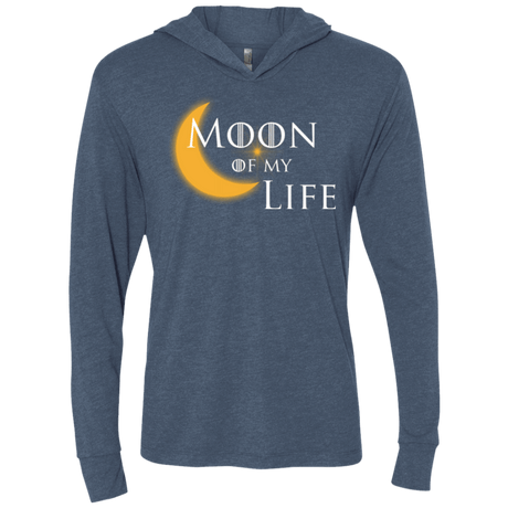 T-Shirts Indigo / X-Small Moon of my Life Triblend Long Sleeve Hoodie Tee